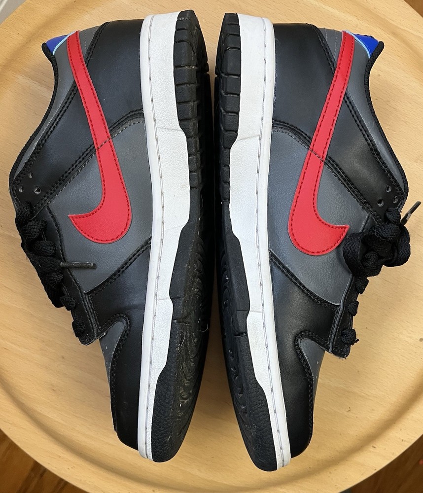 Nike Dunk Low Black Racer Blue University Red (GS) Y Size 6 (Wms 7.5) Worn Once