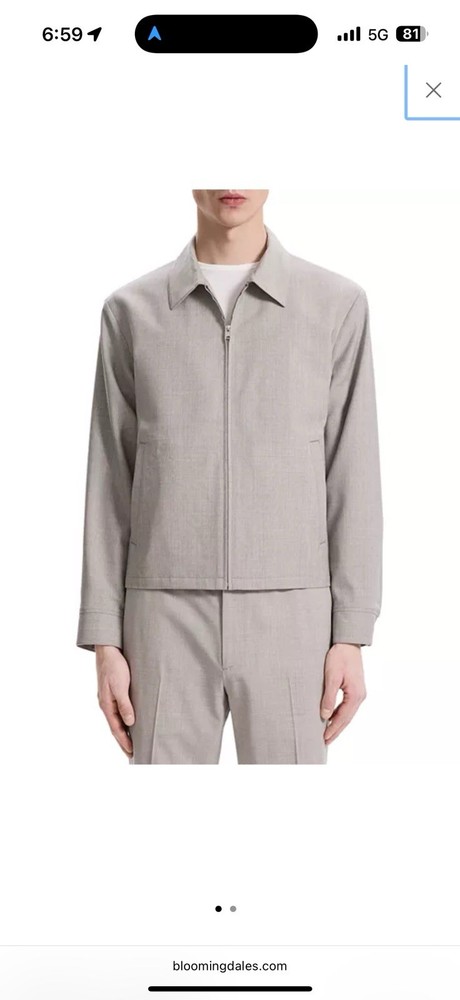 Theory Hazelton Men's Jacket Size XL Wool