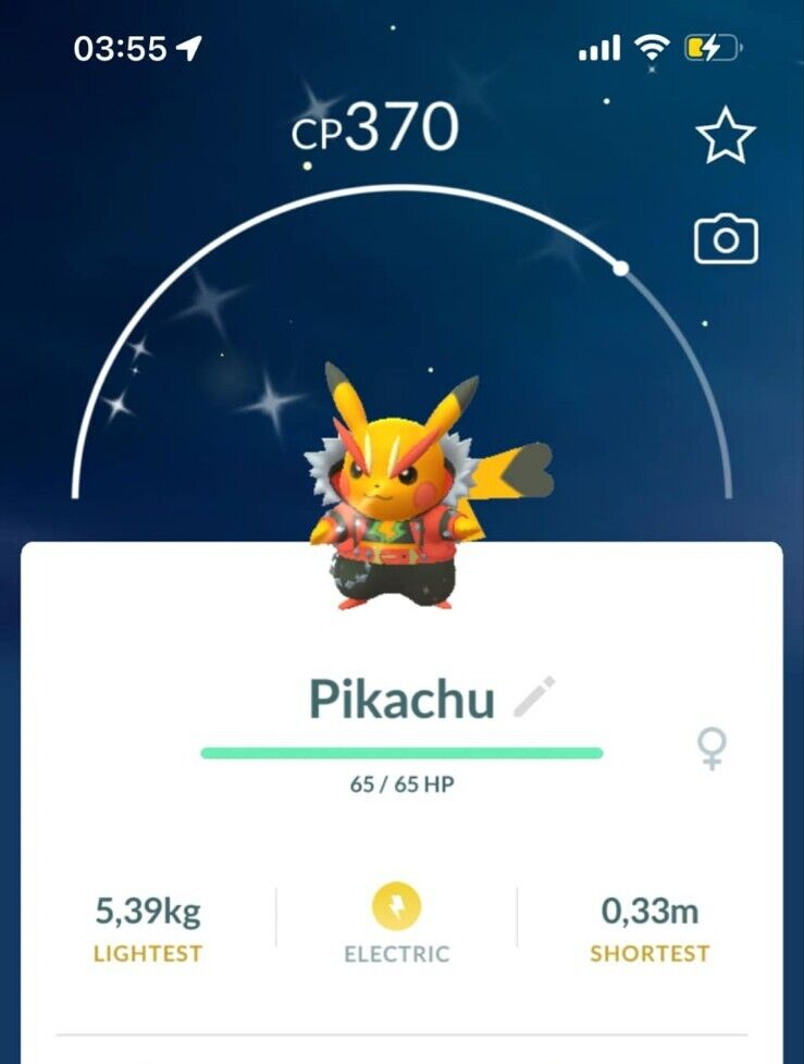 Shiny Pikachu Rockstar Costume Rock Star - P T C - Read Description