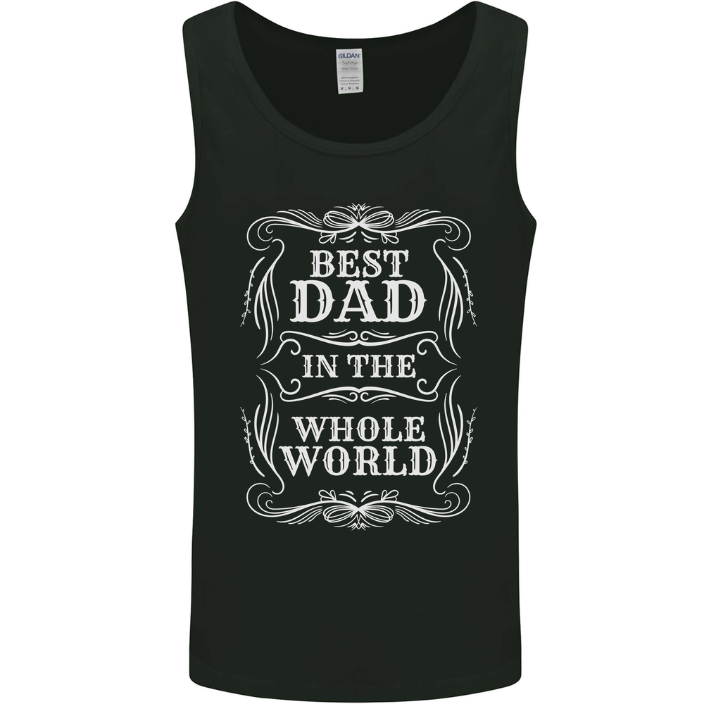 Best Dad in the Word Fathers Day Mens Vest Tank Top