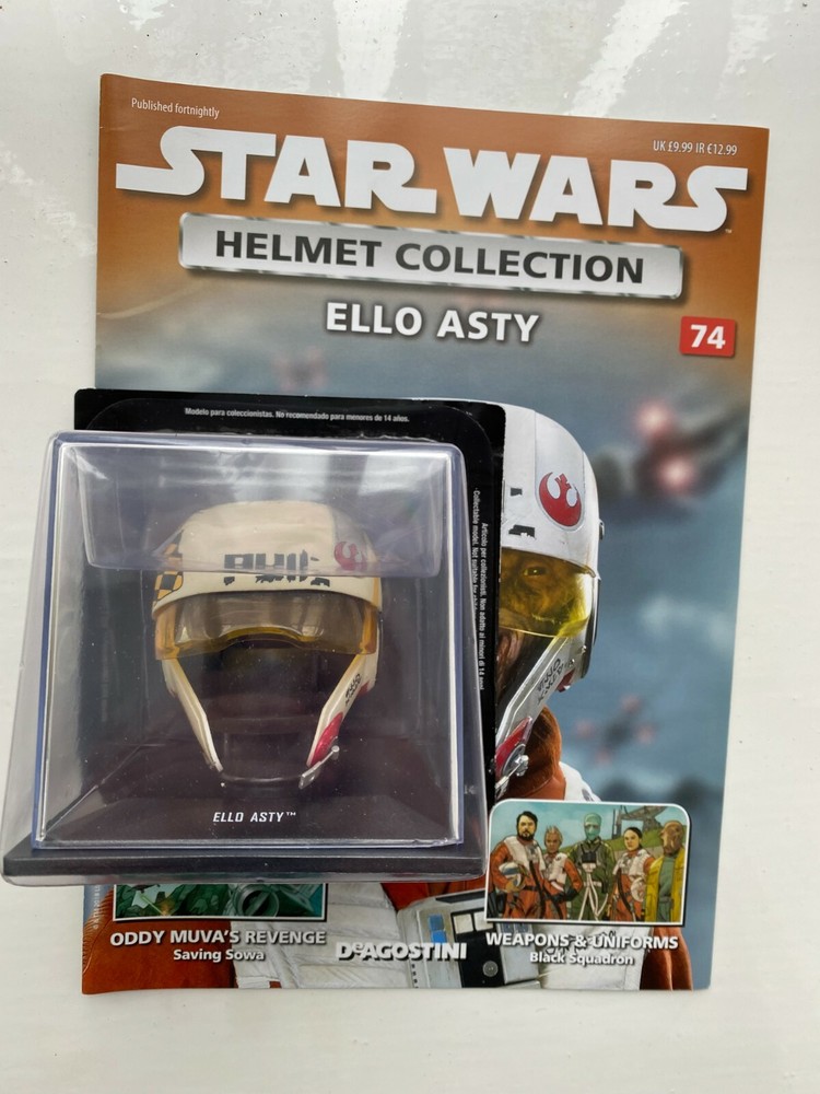STAR WARS DEAGOSTINI REPLICA HELMET COLLECTION ISSUE 74 ELLO ASTY & MAGAZINE