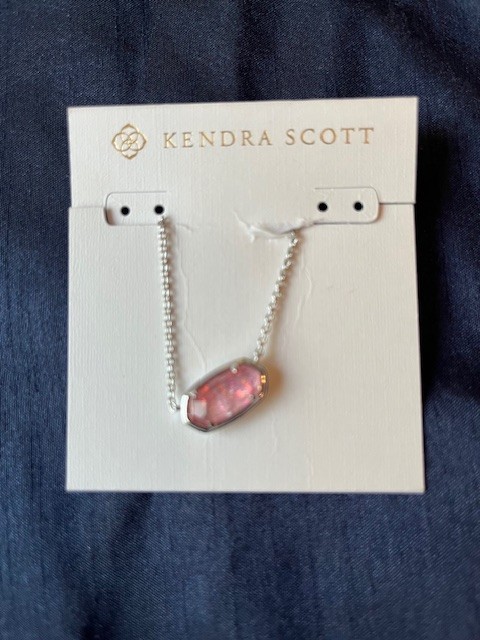 Kendra Scott Elisa Silver Pendant Necklace Amethyst NWT