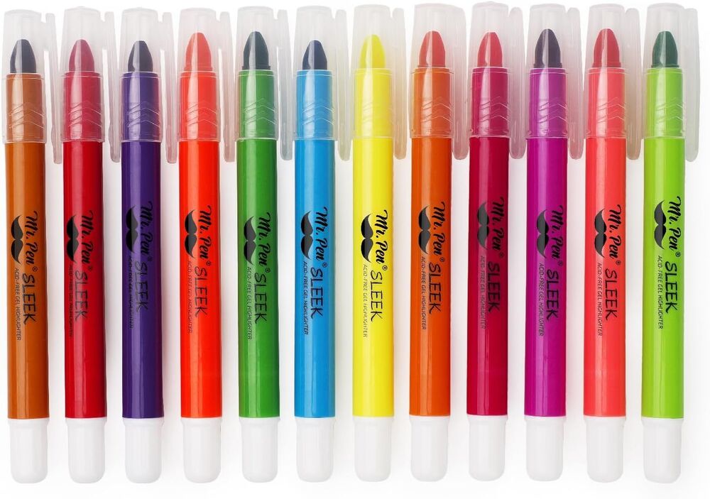 Mr. Pen- Gel Highlighters, Bible Highlighter, Pack 12 Pack, Assorted Colors
