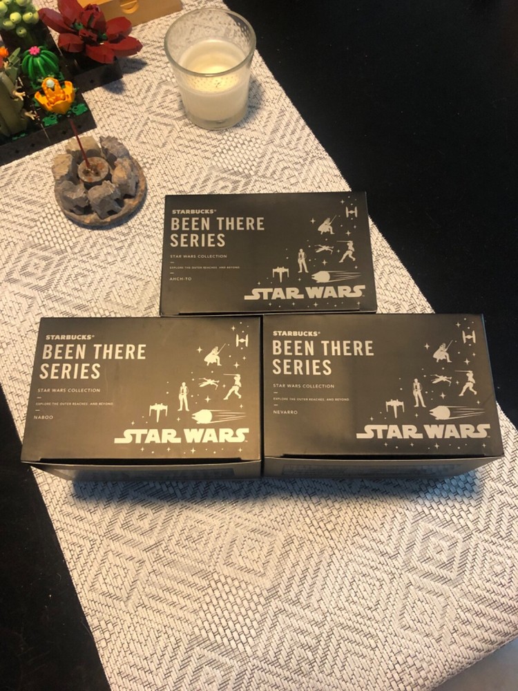 2022 Starbucks Disney Star Wars Been There Mug Set Naboo Nevarro Ahch-To New  