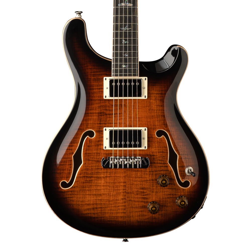 PRS SE Hollowbody II Piezo Electric Guitar in Orange Tiger Smokeburst