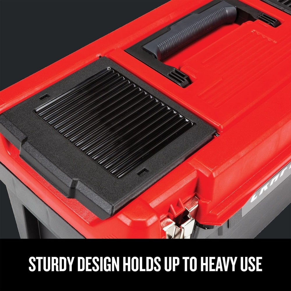 Lockable 20-inch CRAFTSMAN Tool Box with Removable Tray and Parts Storage