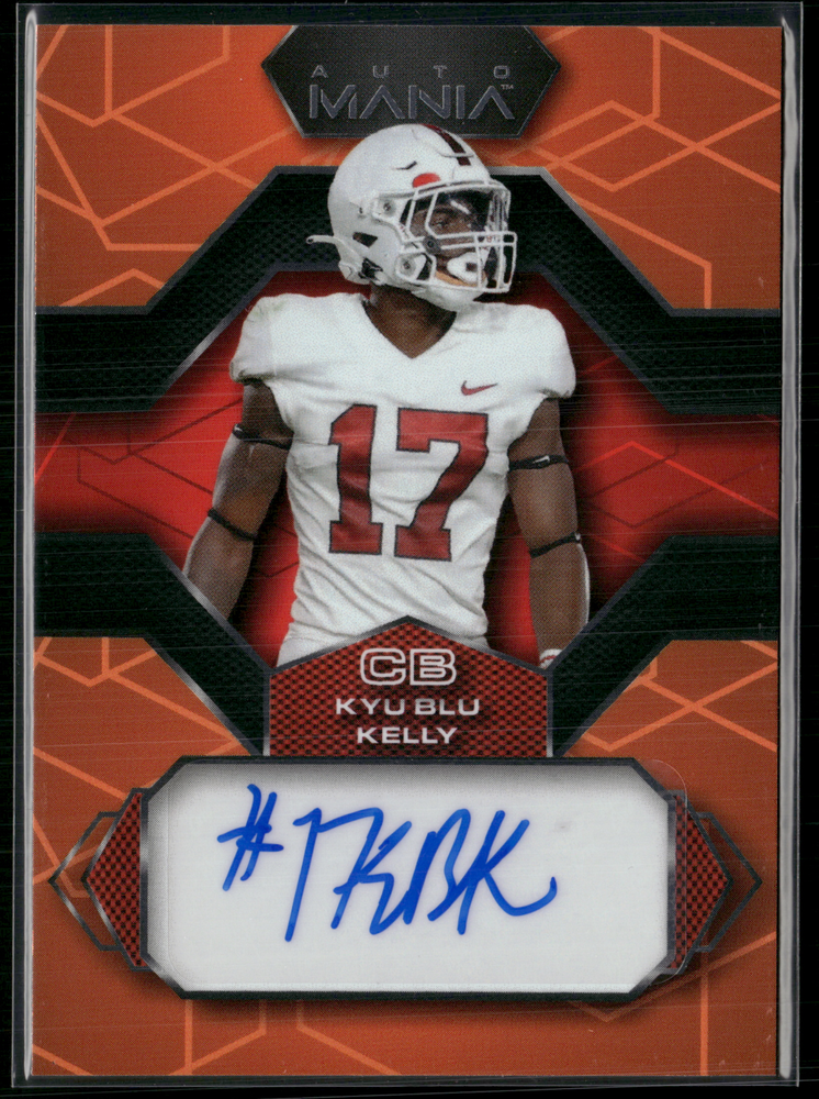 Kyu Blu Kelly 2022 Wild Card Mania Orange Auto