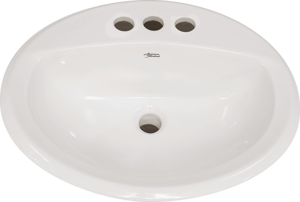 American Standard Aqualyn 20-3/8 Inch Drop-In Porcelain Sink White 0475.020