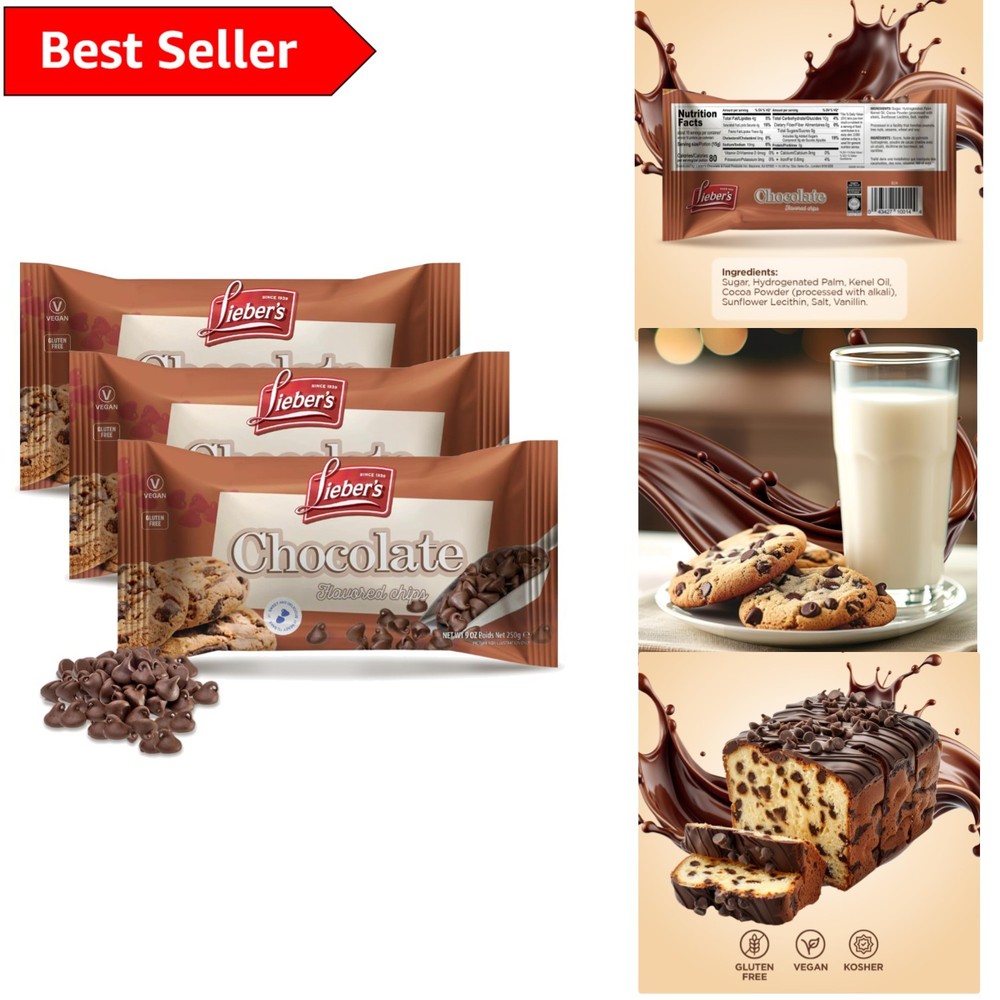 Gluten-Free 9oz Chocolate Chips - Rich & Indulgent - 3 Pack