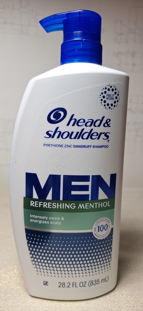 Head & Shoulders MEN Refreshing Menthol Pyrithione Zinc Dandruff Shampoo 28.2 Oz