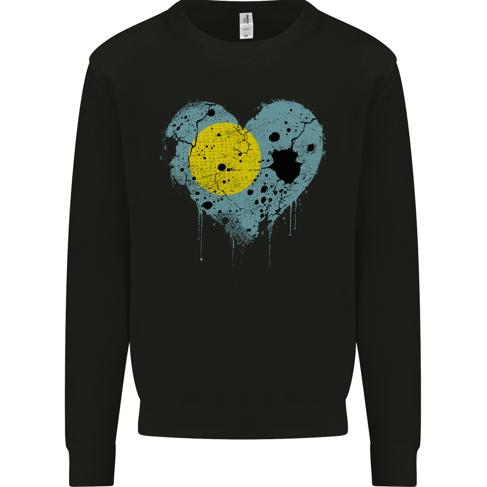 Love Palau Flag Palauan Day Football Mens Sweatshirt Jumper