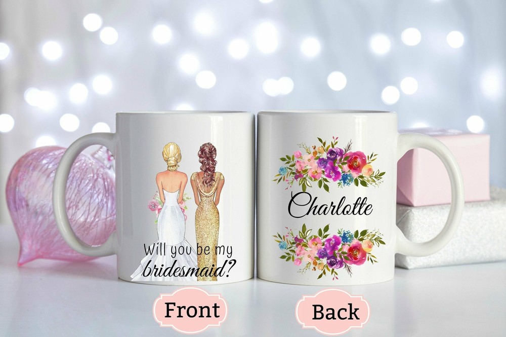 Personalized Bridesmaid Mug Bride Tribe Mug Maid Of Honor Proposal Bridesmaid