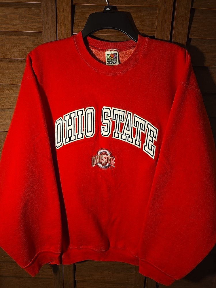 Ohio State Buckeyes Men's Crewneck Sweatshirt  Size L Embroidered, 90s Vintage