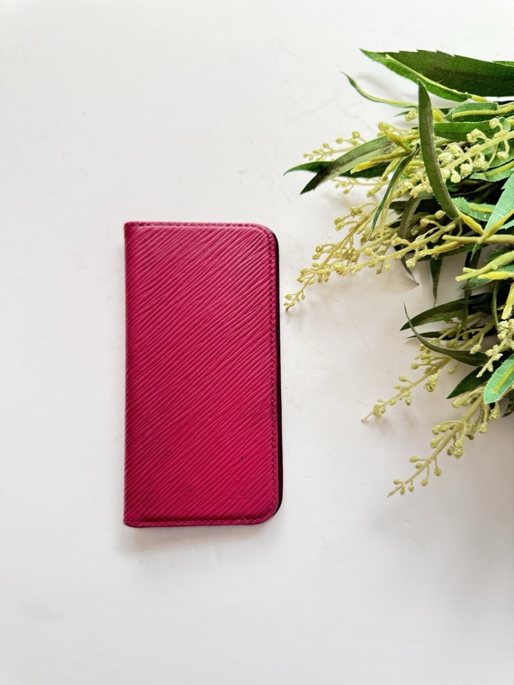 Louis Vuitton iPhone X Epi Folio Cell Phone Case