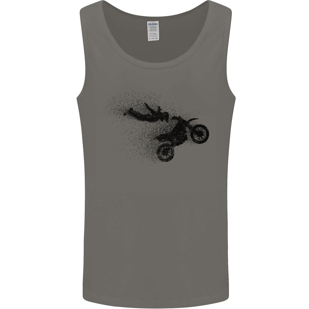 Abstract Motocross Rider Dirt Bike Mens Vest Tank Top