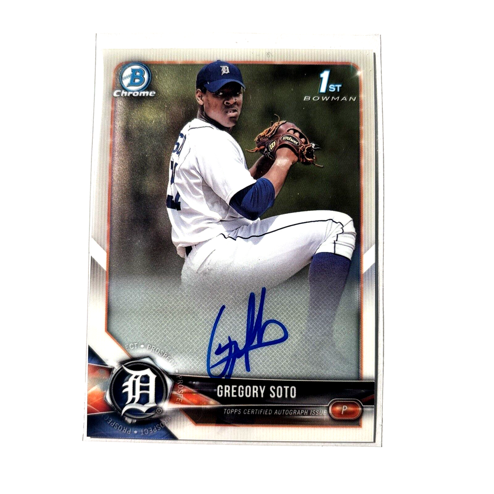 2018 Bowman Chrome Prospect Autographs #BCPAGSO Gregory Soto