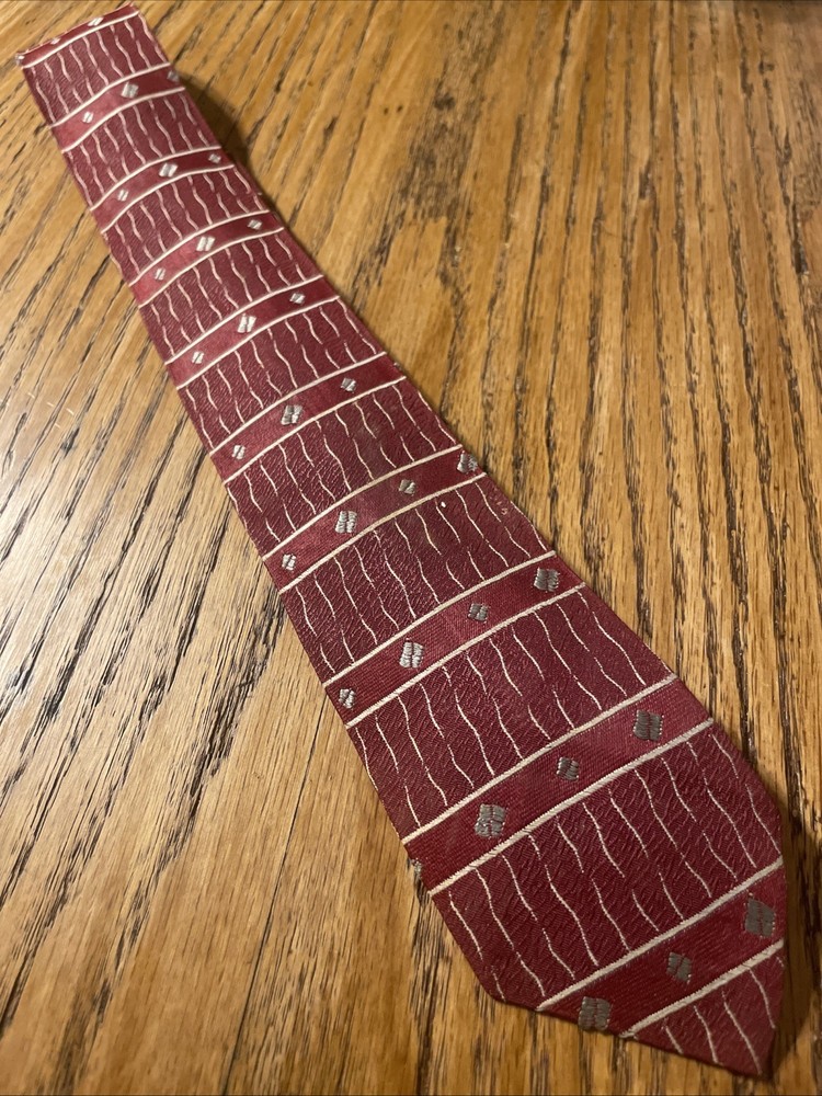 Vintage 50s 60s Acetate & Rayon Skinny Tie Atomic Rockabilly Swing VLV