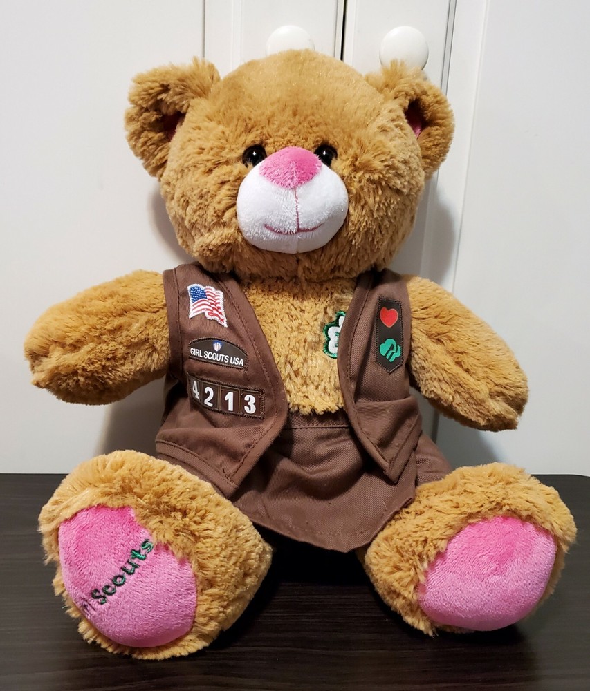 Girl Scouts Brownie Scout's 100th Anniversary Build A Bear Plush Teddy Bear