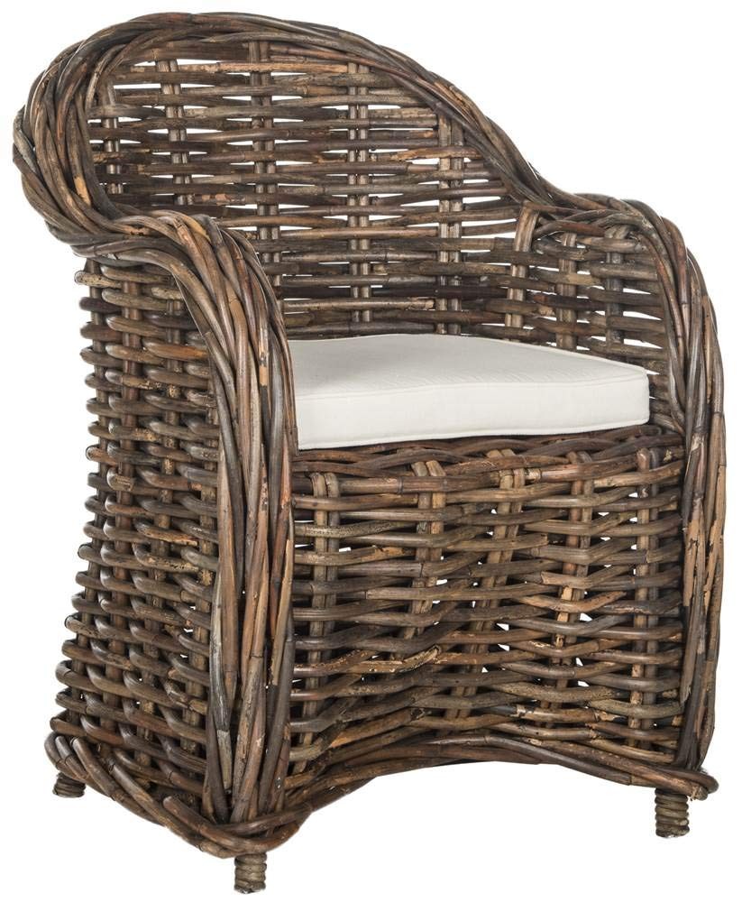 Home Collection Nita Natural Wicker Club Chair, Standard