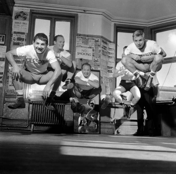 English Boxer Henry Cooper With Fellow Boxers In London 1961 Old Photo