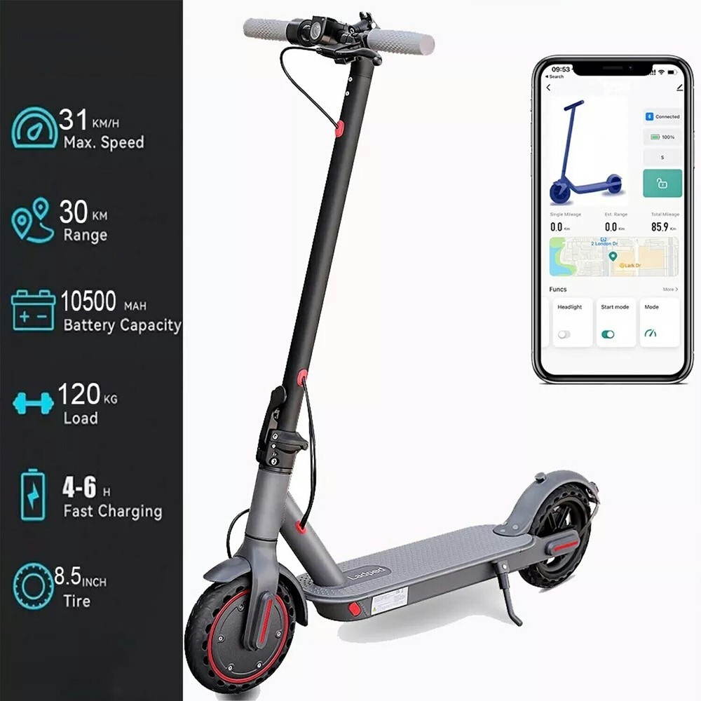 10.4AH 8.5in Electric Scooter For 20Mph Long Range E-Scooter Urban Commuter +APP