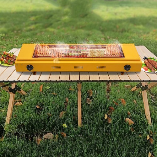 BBQ Grill Electric Portable Countertop Barbecue Grill Camping Grill Rectangular