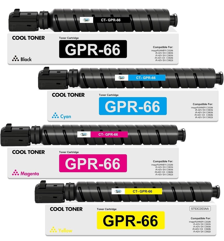 GPR66 GPR-66 Toner Cartridge Set High Yield Compatible Replacement for Canon GPR