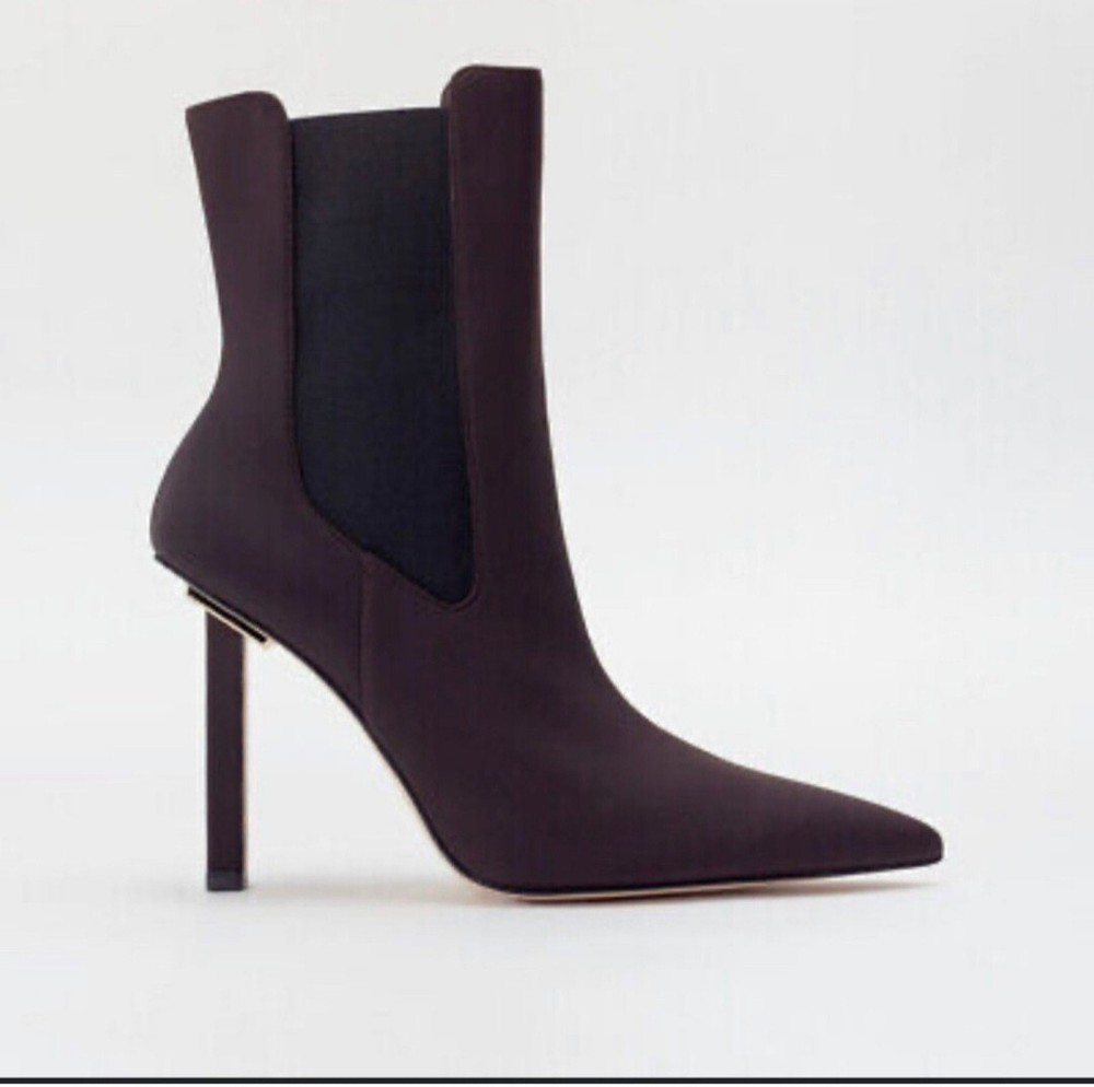 New Good American Leather Suede Pointed Stiletto Boots Size 6.5