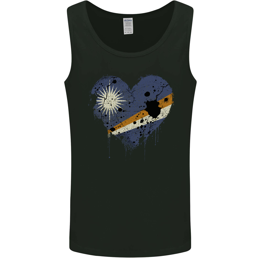 Love Marshall Islands Flag Day Football Mens Vest Tank Top