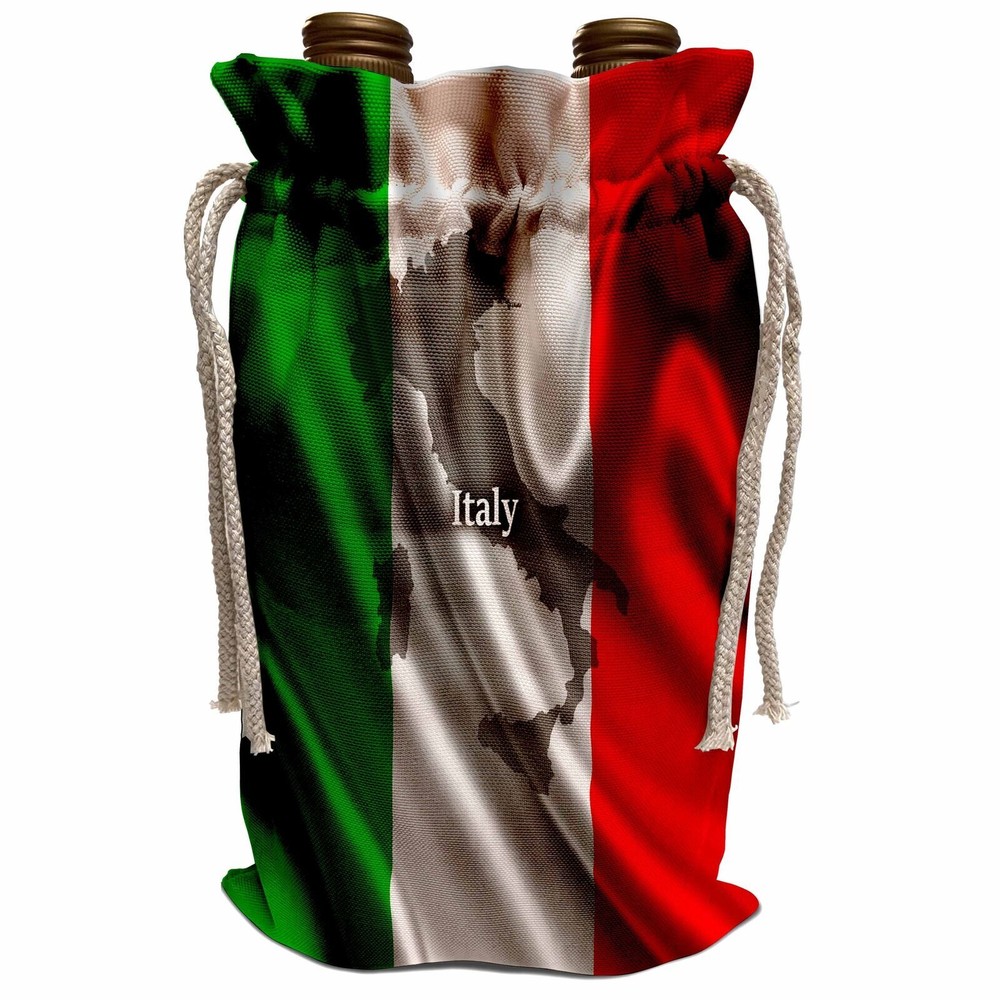 3dRose Italian Flag Wine Tote Bag for Bottles