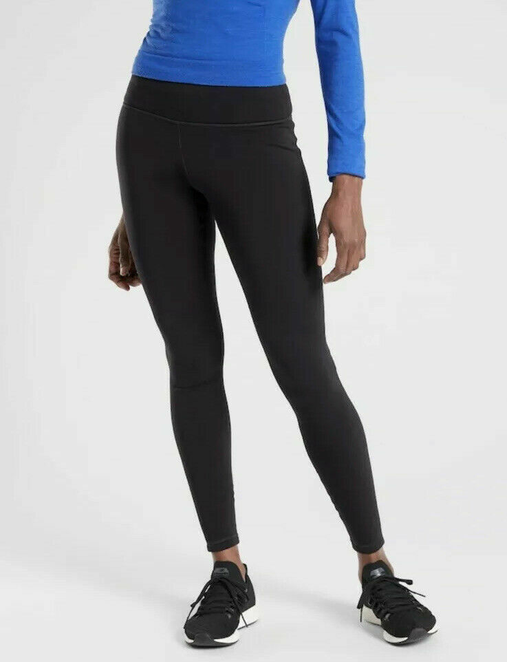 NEW ATHLETA S Altitude Tight Polartec Power Stretch Small Black Fleece Snow