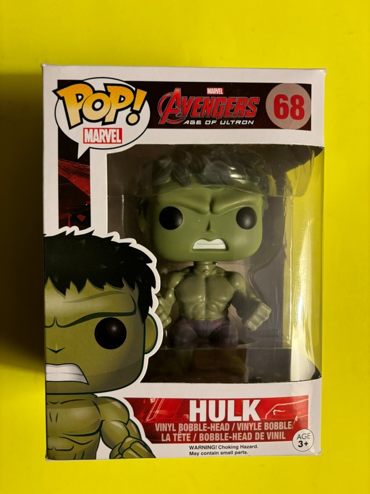 FUNKO POP! MARVEL #68 HULK FIGURE AVENGERS AGE OF ULTRON NEW SEALED LOOK!!