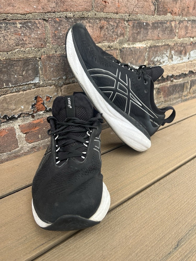 Asics Gel-Nimbus 25 Mens 10.5 Extra Wide Shoes Running Walking Sneaker Black