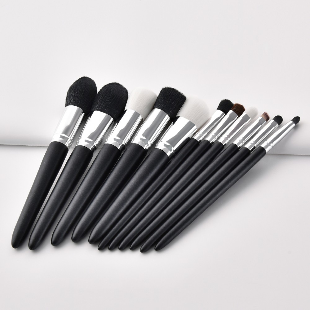 11 Pcs Makeup Brush Set for Eyeshadow & Cosmetics - Women's Essential Beauty Tools