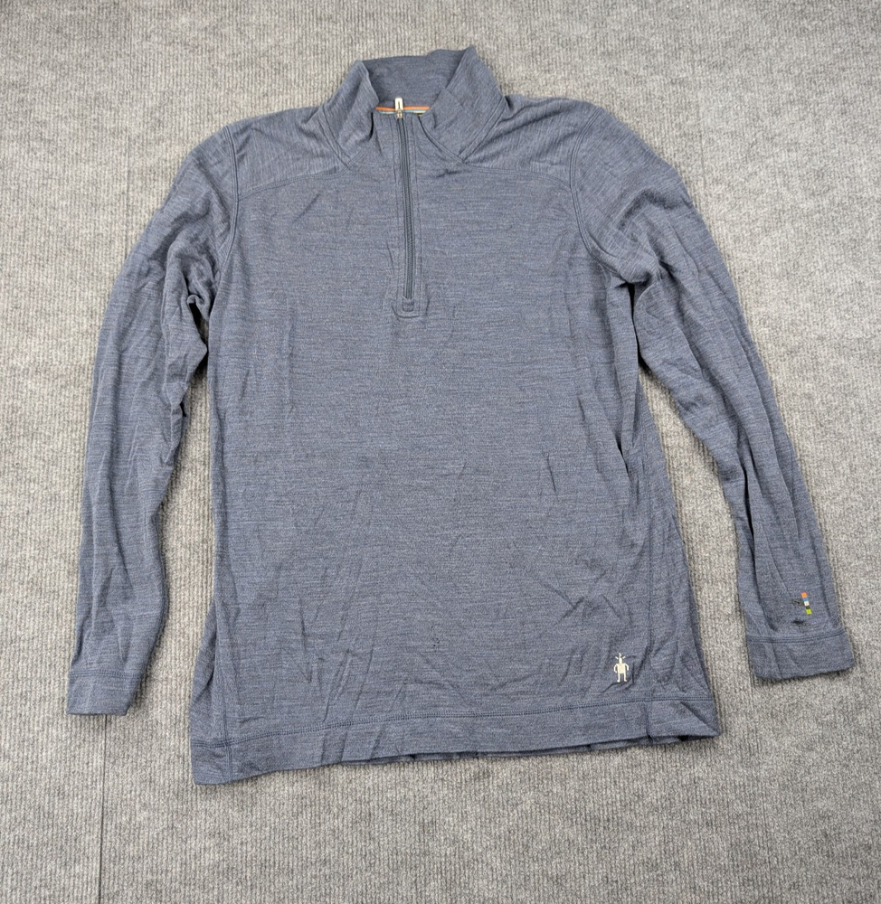 Smartwool 1/4 Zip Womens XL Wool Base Layer Lightweight Outdoors Hiking Warm
