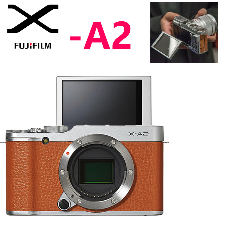 Fujifilm Fuji X Series X-A2 Body Only Mirrorless Digital Camera Brown