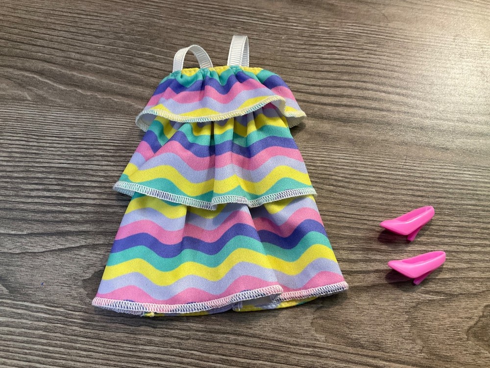 Mattel  Barbie Doll Clothes  Multicolor Dress Shoes Outfit Lot