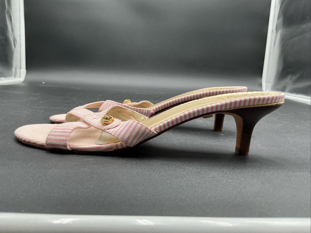 Lilly Pulitzer Via Palm Beach  Kitten Sandles Size 8.5 M 0410-147