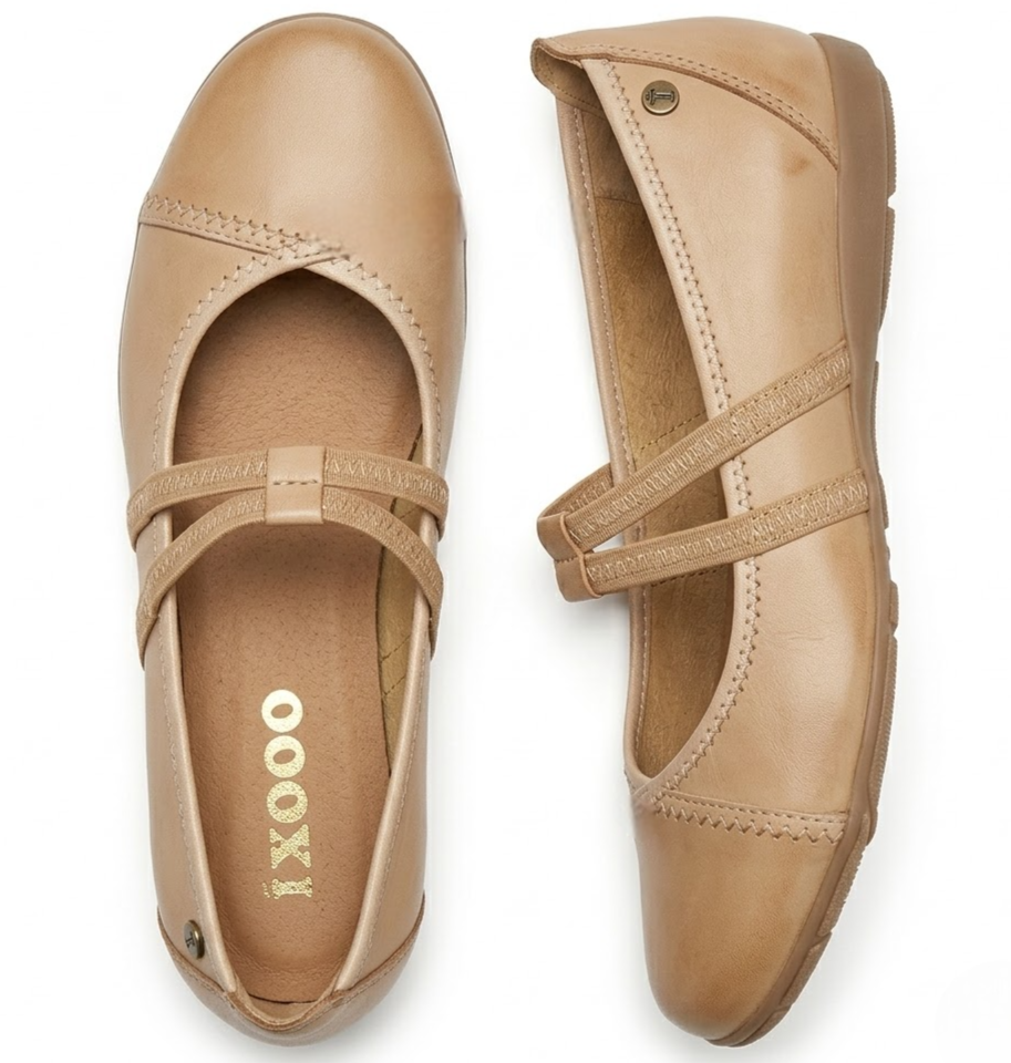 Womens Slip On Flat Shoes Soft Comfortable Ladies Mary Jane Casual Wide Fit Size