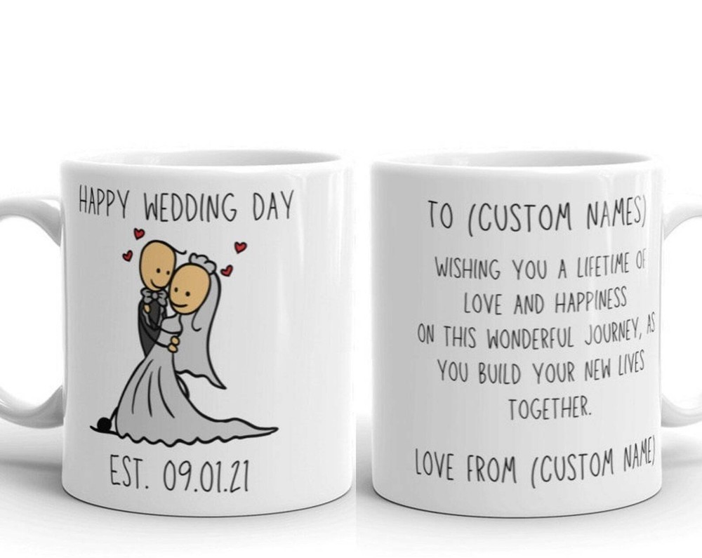 Personalised Wedding Mug Personalised Wedding Gifts Wedding Mugs Personalised