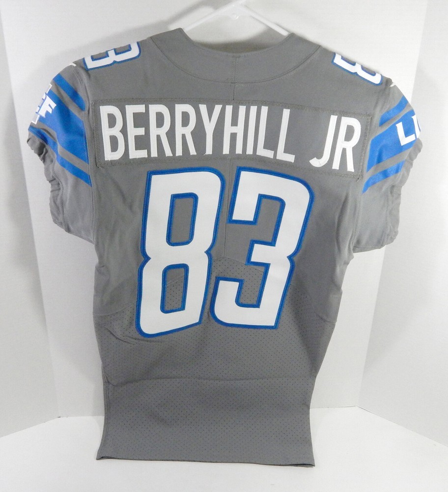 2022 Detroit Lions Stanley Berryhill #83 Game Issued Grey Jersey Color Rush 38 3