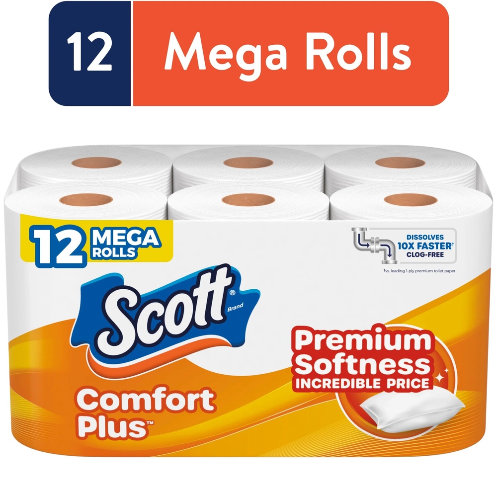 Soft & Strong ComfortPlus Toilet Paper 12 Mega Rolls