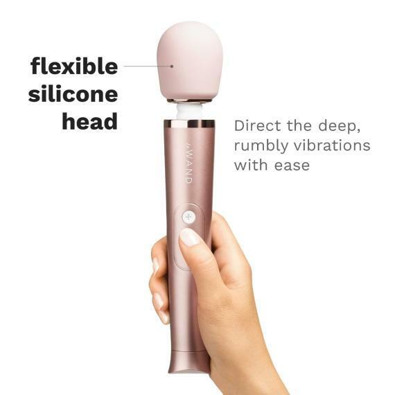 Le Wand Rechargeable Massager with 10 Speeds & Travel Case in Gold