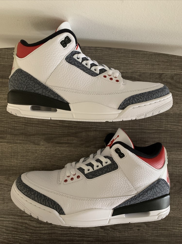Size 11 - Nike Air Jordan 3 Retro Denim Fire Red 2020