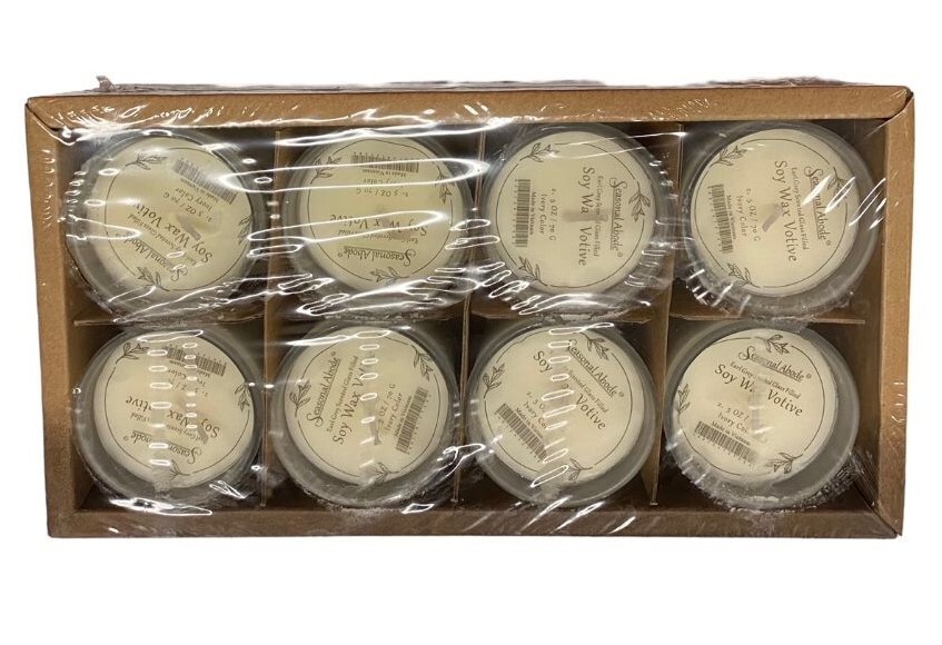 Seasonal Abode 8-Pack White Unscented Soy Wax Votive Candles-image