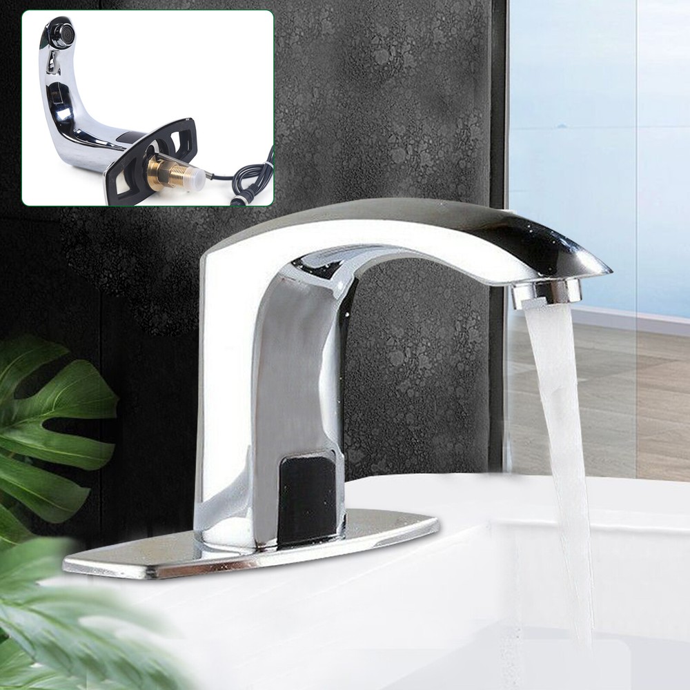 Sensor-Activated Hands-Free Cold Water Faucet for Bathroom Sink