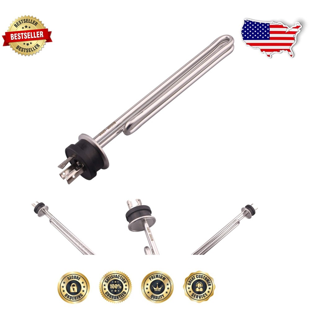 240V 2500W Stainless Steel Tri-Clamp Immersion Water Heater with Safety Plug