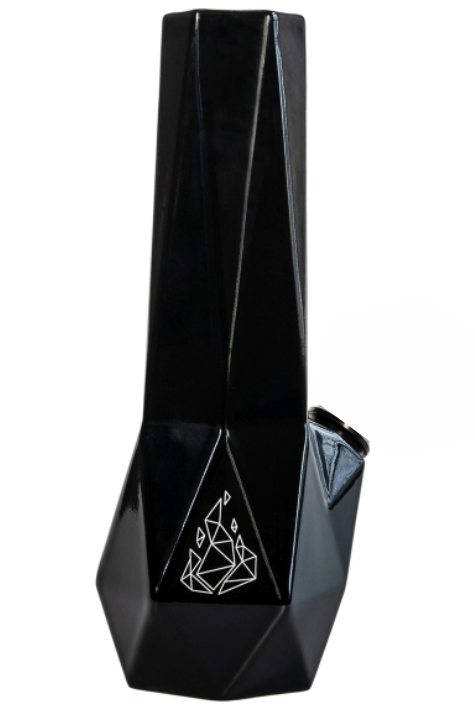 CLEARANCE SALE! Ceramic Hexagon Water Pipe by BRNT Designs! Black Color!-image