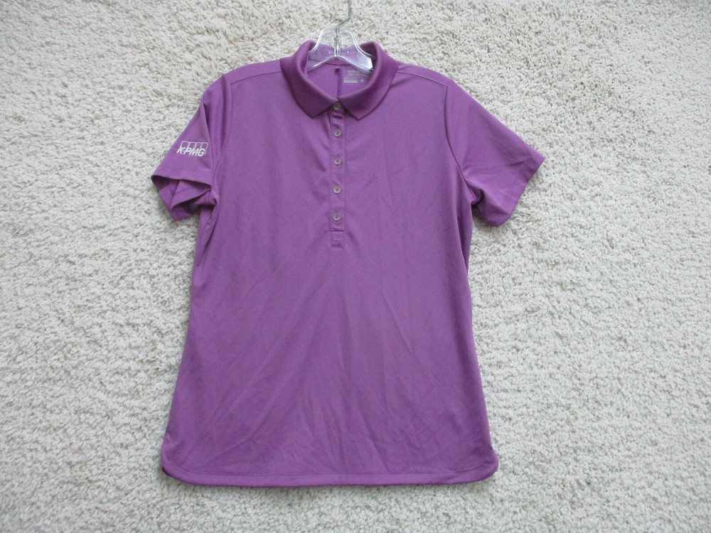 Nike Dri-FIT Lightweight Stretch Polo Shirt for Women - Purple - Size L