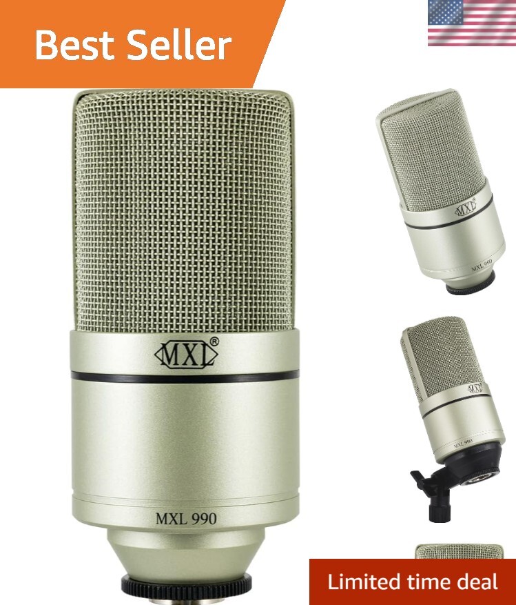 Professional 990 Condenser Mic for Podcasting Singing Gaming & Studio Recording